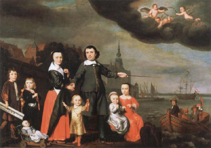 Nicolaes maes captain job jansz cuyter and his family Spain oil painting art